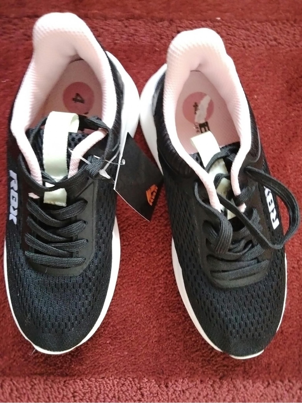 New with tags RBX Women's Black and Pink Mesh Athletic Sneakers
